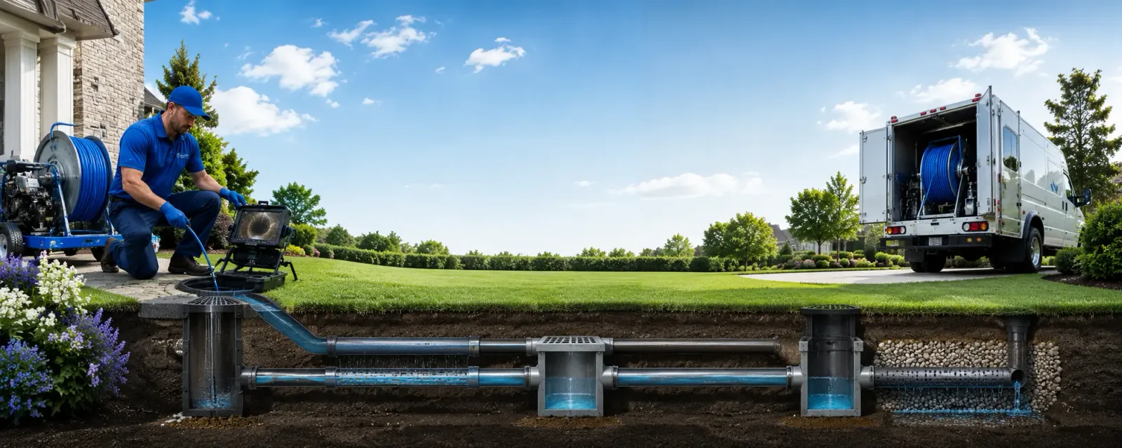 Outdoor drain cleaning information for Rockland, MI
